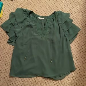 Womens green current air blouse